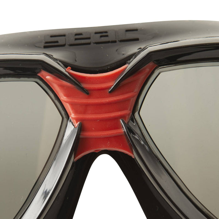 Masque de natation Sonic Noir-Rouge Lentilles Fumées Seac 152-30NR-SBL