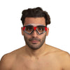 Masque de natation Sonic Noir-Rouge Lentilles Transparentes Seac 152-30NR-SKL