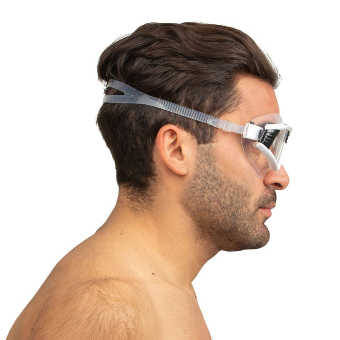 Masque de natation Sonic Blanc-Noir Lentilles Transparentes Seac 152-30WN-SKL