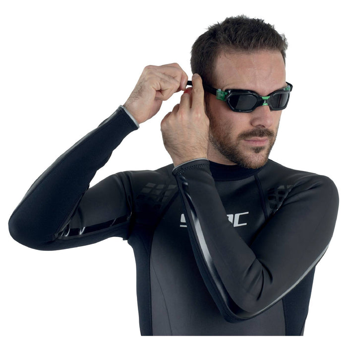 Lunettes de natation Aquatech Noir-Vert Seac 152-32NV