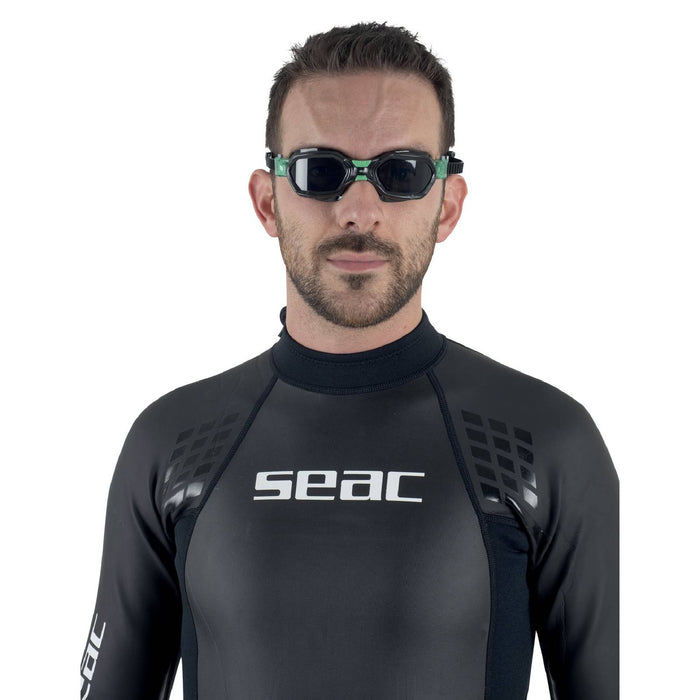 Lunettes de natation Aquatech Noir-Vert Seac 152-32NV