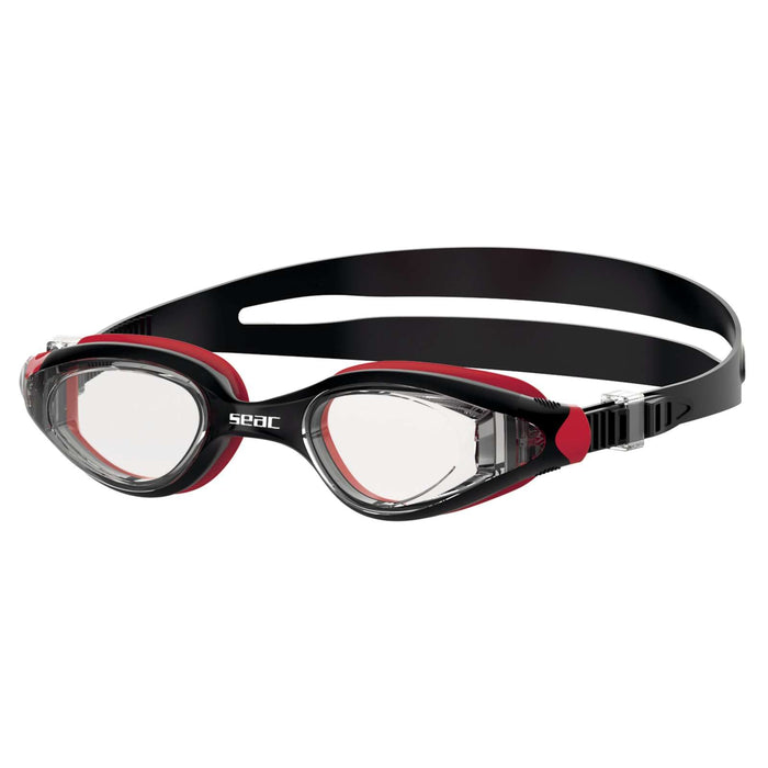 Lunettes de natation Ritmo Noir-Rouge Lentilles Claires Seac 152-37NR