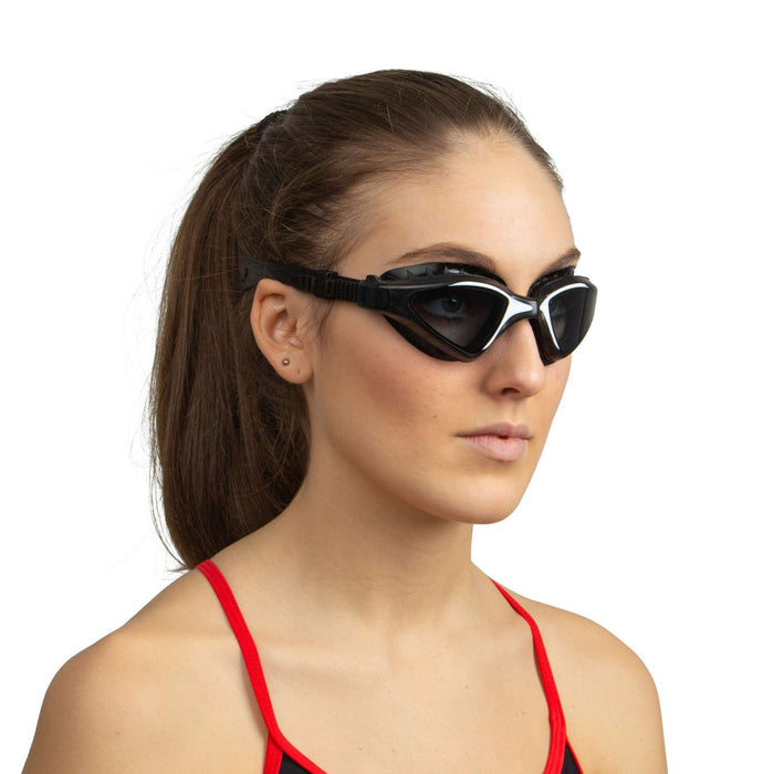 Lunettes de natation Lynx Noir-Blanc Lentilles Fumées Seac 152-55NW-LF