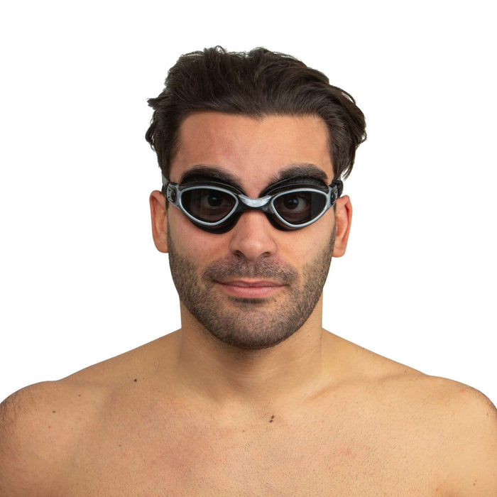 Lunettes de natation Axis Noir-Argent Lentilles Fumées Seac 152-56NAG-LF