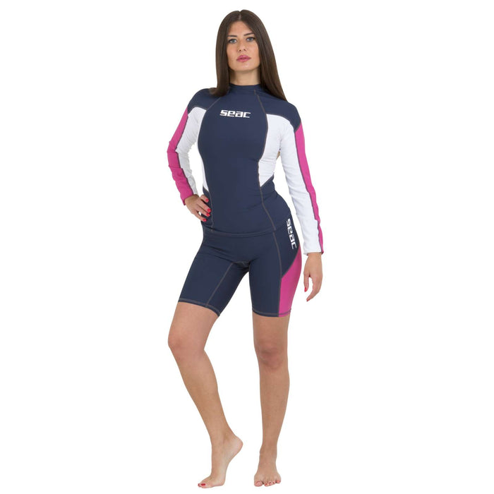 Rash Guard Raa Long Evo Femme Bleu Foncé S Seac 155-1-S
