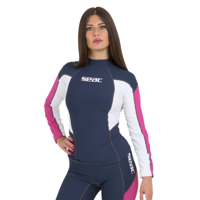 Rash Guard Raa Long Evo Femme Bleu Foncé XS Seac 155-1-XS