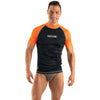 T-shirt Rash Guard T-Sun Court Homme Noir-Orange S Seac 155-18-S