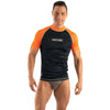 T-shirt Rash Guard T-Sun Court Homme Noir-Orange XL Seac 155-18-XL