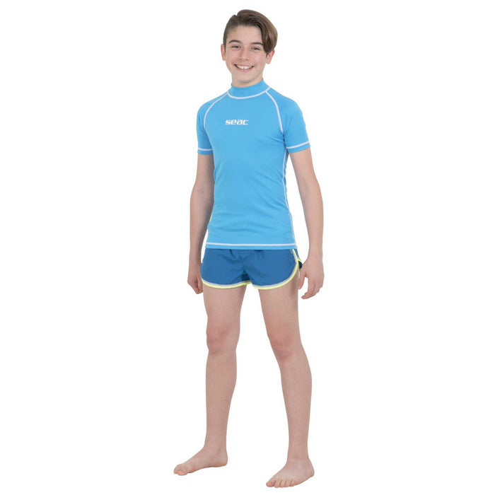 T-shirt Rash Guard T-Sun Court Enfant Garçon Bleu Clair 3 Ans Seac 155-20-3