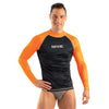 Rash Guard T-Sun Long Homme Noir-Orange XXXL Seac 155-24-XXXL