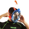 Masque de plongée intégral Magica Gris-Bleu-Orange S-M Seac 170-10BO-SLT