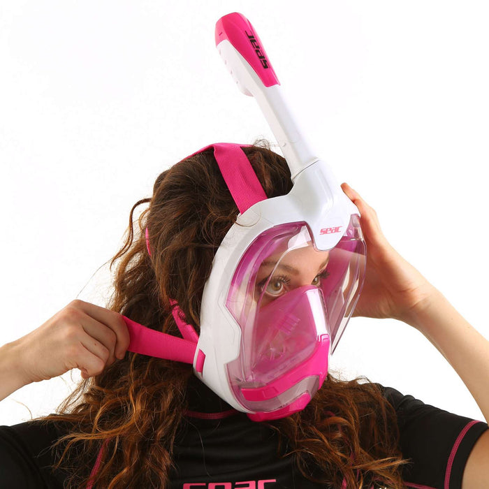Masque de plongée intégral Magica Blanc-Rose S-M Seac 170-10WP-SLT