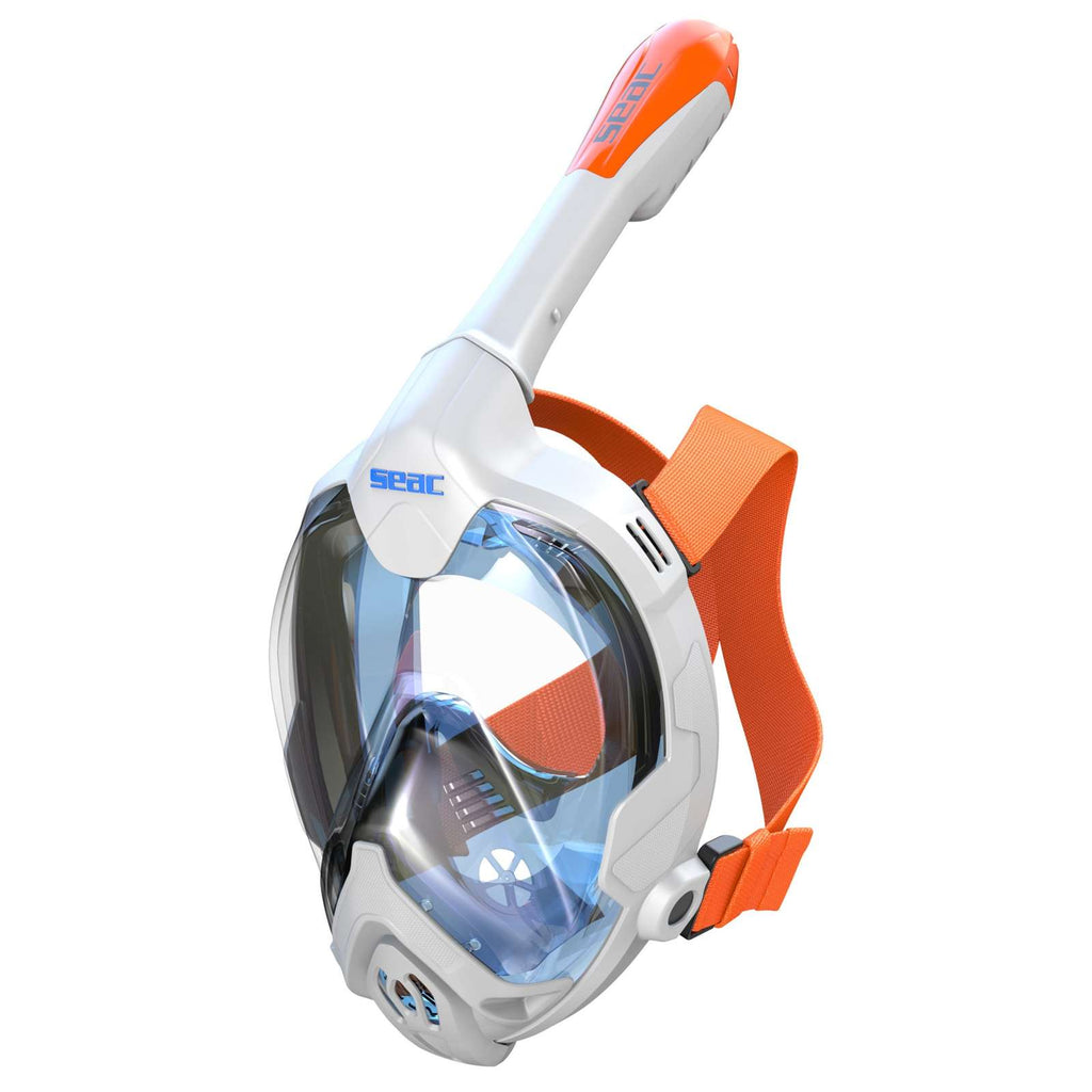 Masque de plongée intégral Magica Blanc-Bleu-Orange XS-S Seac 170-14WO-SLT