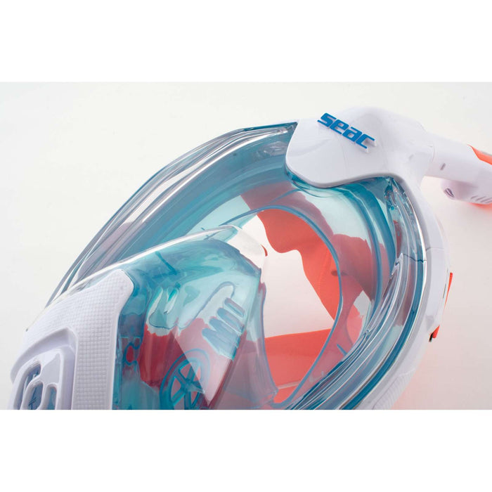 Masque de plongée intégral Magica Blanc-Bleu-Orange XS-S Seac 170-14WO-SLT