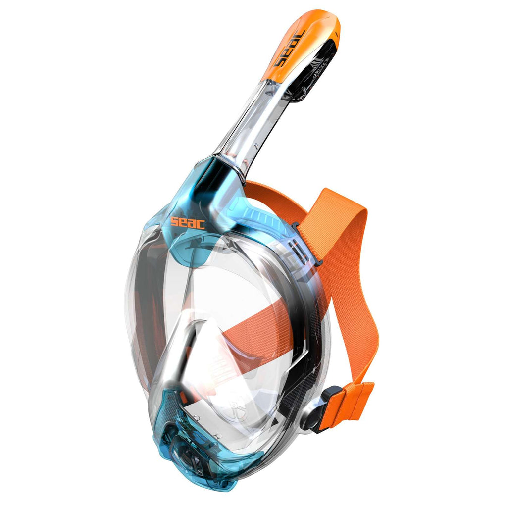 Masque de plongée intégral Libera Aquamarine-Orange XS-S Seac 170-7AO-SKL