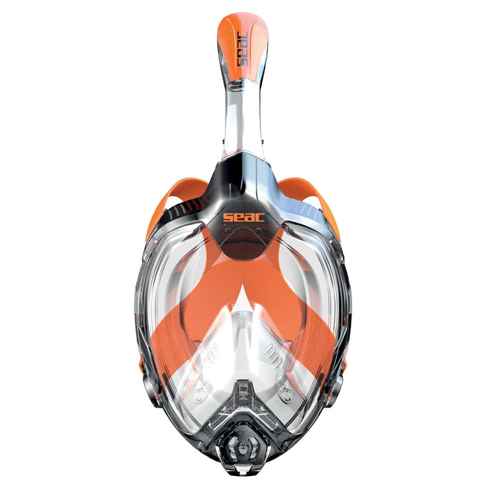 Masque de plongée intégral Libera Noir-Orange XS-S Seac 170-7NO-SKL