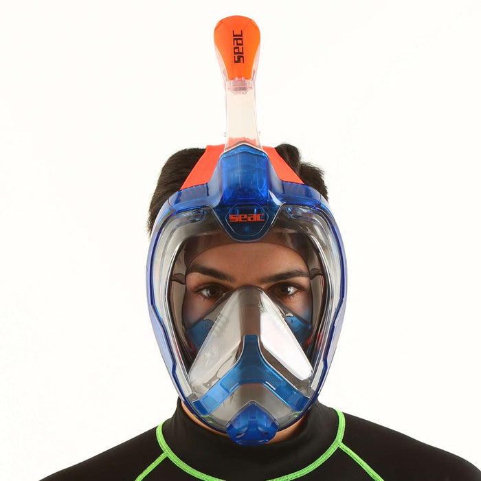 Masque de plongée intégral Magica Gris-Bleu-Orange L-XL Seac 170-9BO-SLT