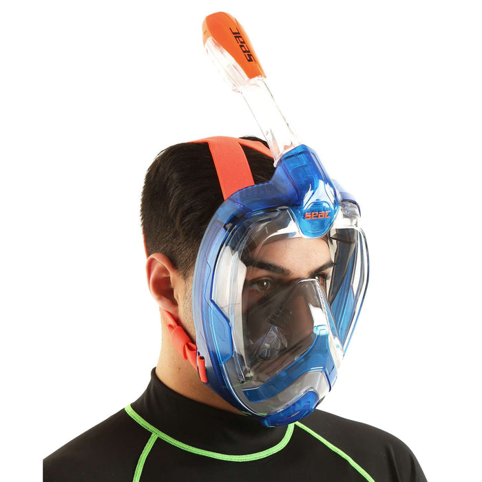 Masque de plongée intégral Magica Gris-Bleu-Orange L-XL Seac 170-9BO-SLT