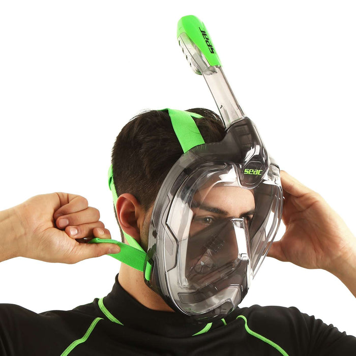 Masque de plongée intégral Magica Gris-Transparent-Lime L-XL Seac 170-9FL-SLT