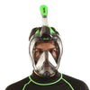 Masque de plongée intégral Magica Gris-Transparent-Lime L-XL Seac 170-9FL-SLT