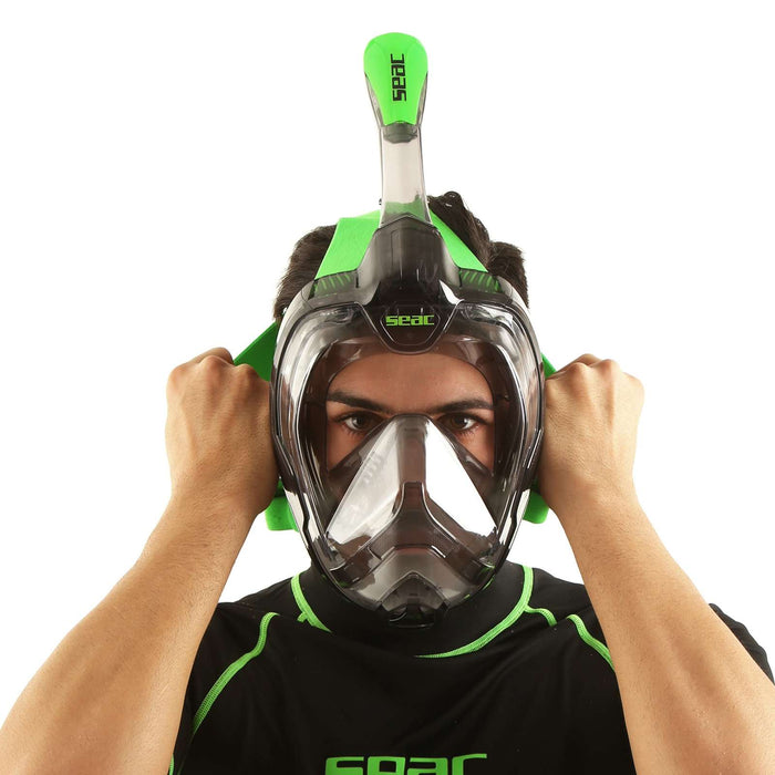 Masque de plongée intégral Magica Gris-Transparent-Lime L-XL Seac 170-9FL-SLT