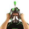 Masque de plongée intégral Magica Gris-Transparent-Lime L-XL Seac 170-9FL-SLT