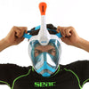 Masque de plongée intégral Magica Blanc-Bleu-Orange L-XL Seac 170-9WO-SLT