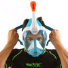 Masque de plongée intégral Magica Blanc-Bleu-Orange L-XL Seac 170-9WO-SLT