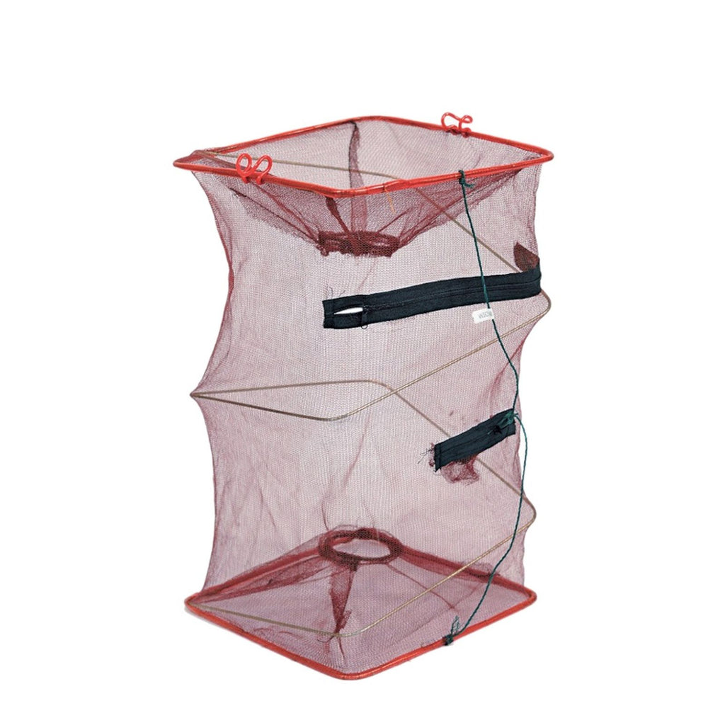 Nasse de pêche carrée rouge 24x24x45cm Expert Predator 17610
