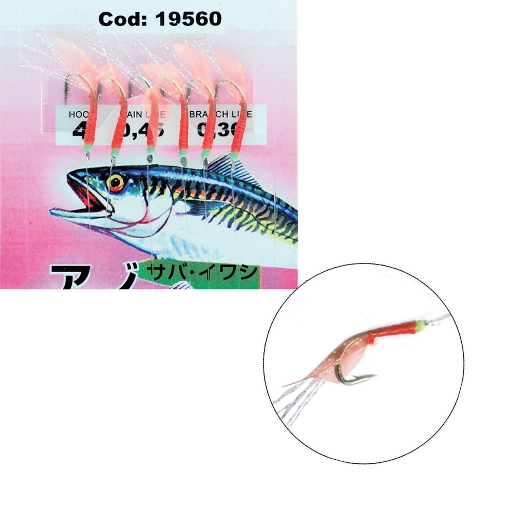 Montages Sabiki Avec Peau de Crevette Rose Foncé 20pcs №1 Expert Prédateur 1956001