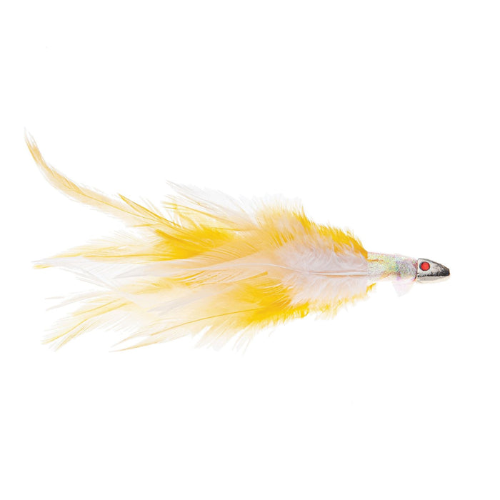 Appât Leurre Tête Plumée Nacre Jaune 12cm 1-10oz Expert Predator 20300YL