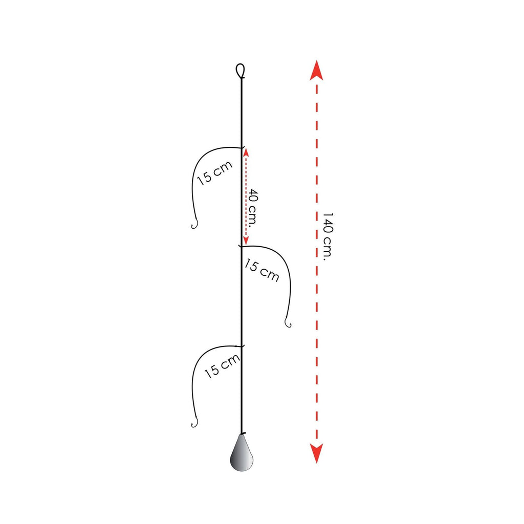 Rigs prêts 3 hameçons et plomb de 20g Expert Predator 2045320