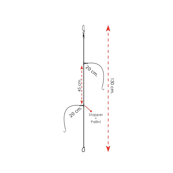 Rigs prêts Surfcasting Kentucky avec hameçon de taille 10 Expert Predator 2045610