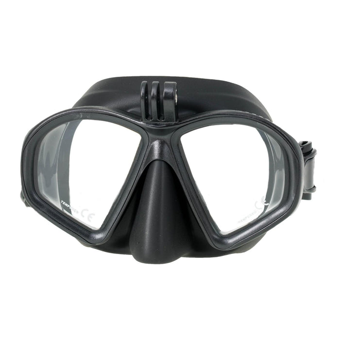 Masque de plongée noir mat avec support pour caméra Marlin 213091