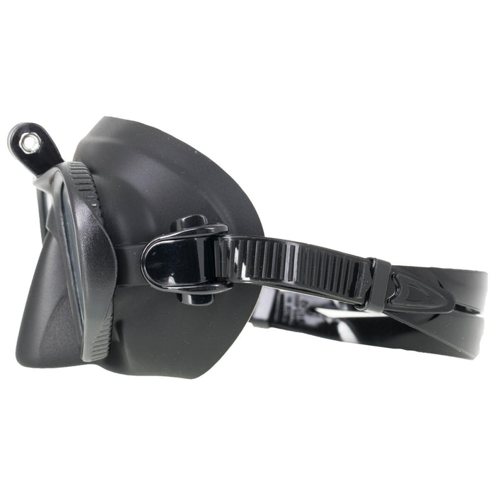 Masque de plongée noir mat avec support pour caméra Marlin 213091