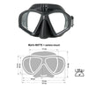 Masque de plongée noir mat avec support pour caméra Marlin 213091