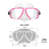Masque de snorkeling Junior Enfants Rose-Transparent Marlin 213134