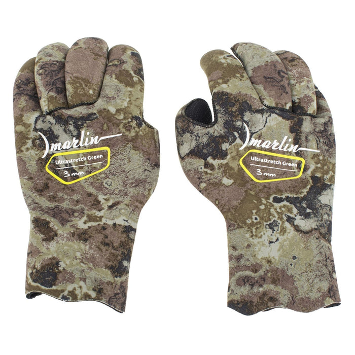 Gants de plongée Ultrastretch 3mm vert-camouflage taille S Marlin 213183