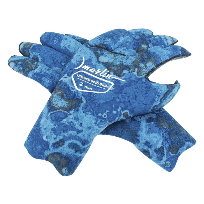 Gants de plongée Ultrastretch 2mm Bleu Océan-Camo Taille XXL Marlin 213190