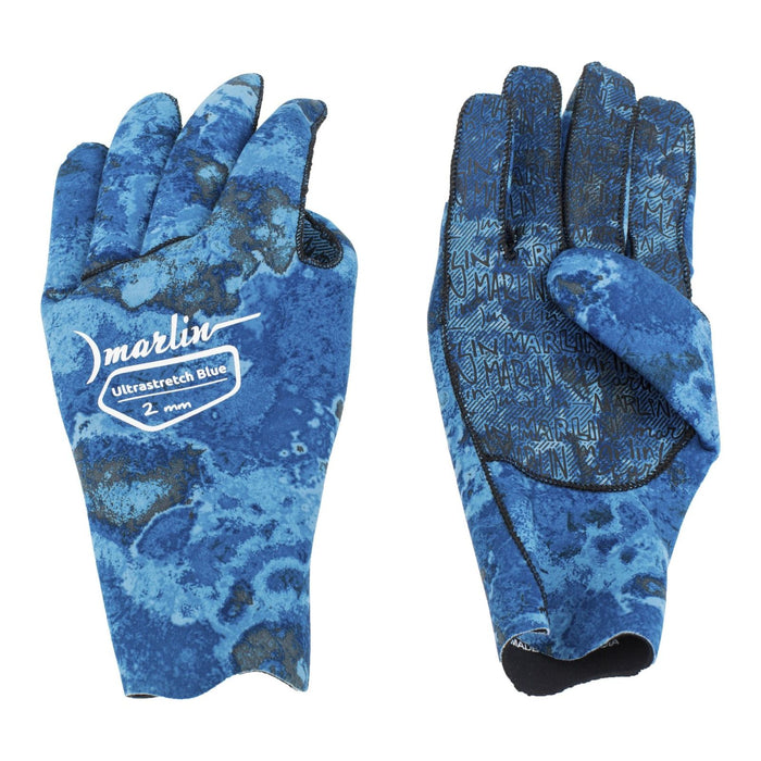 Gants de plongée Ultrastretch 2mm Bleu Océan-Camo Taille XXL Marlin 213190