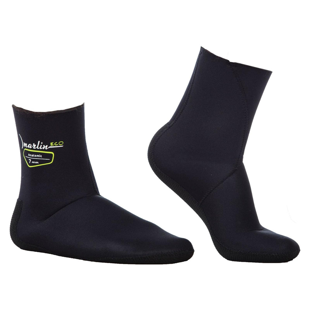 Chaussettes de plongée Anatomiques Éco 7mm Noir Taille M Marlin 213425