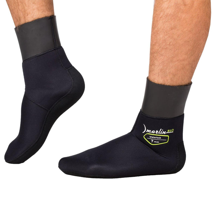 Chaussettes de plongée Waterlock Éco 7mm Noir Taille L Marlin 213437