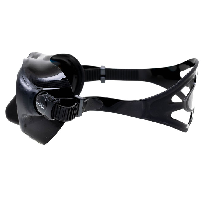 Masque de chasse sous-marine Sigma noir avec verres jaunes miroités Marlin 213638