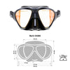 Masque de chasse sous-marine Sigma noir avec verres jaunes miroités Marlin 213638