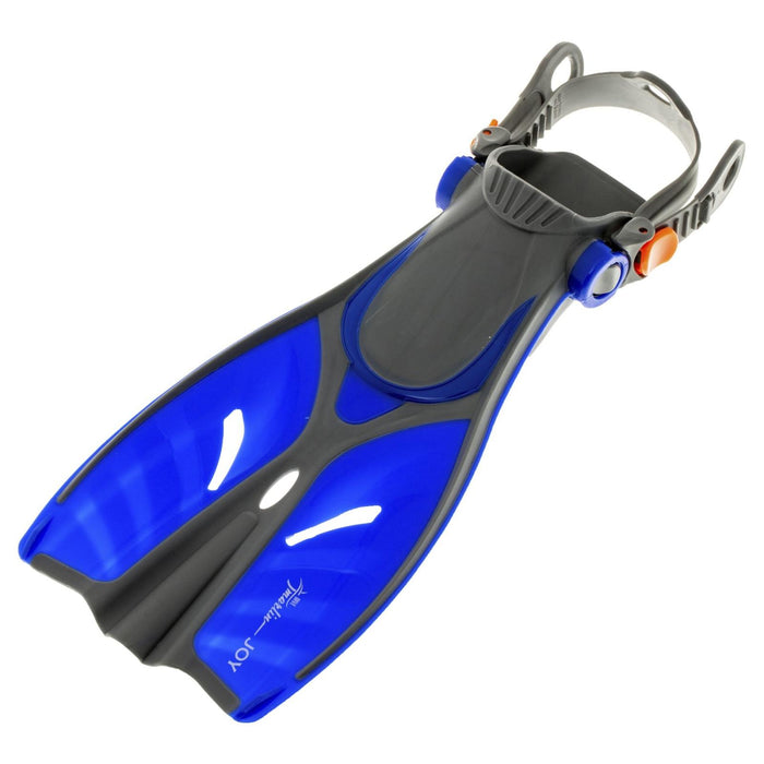 Palmes de snorkeling Joy enfants bleues taille S-M-27-31 Marlin 214162