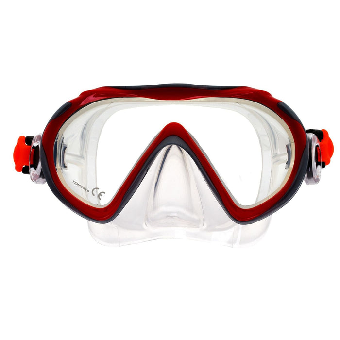 Masque de snorkeling Joy Enfants Rouge-Argent-Transparent Marlin 214174