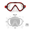 Masque de snorkeling Joy Enfants Rouge-Argent-Transparent Marlin 214174