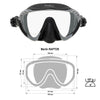 Masque de chasse sous-marine Raptor gris-noir Marlin 216278