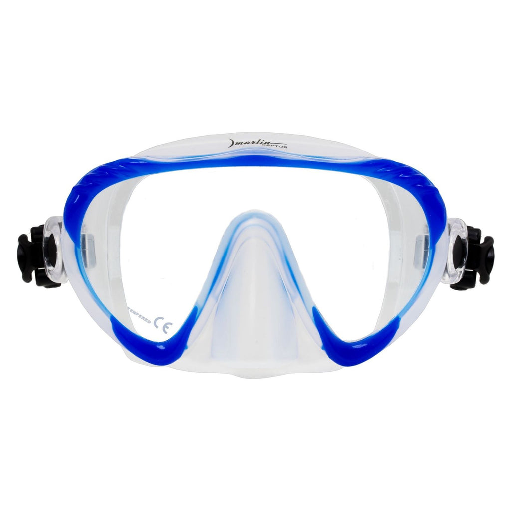 Masque de chasse sous-marine Raptor bleu-transparent Marlin 216279