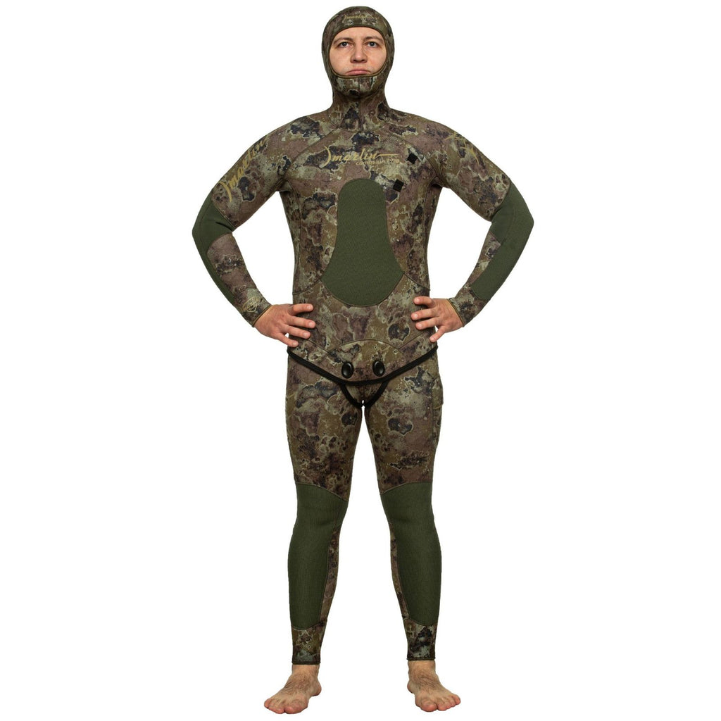 Combinaison intégrale de chasse sous-marine Camoskin Pro Homme 5mm Vert-Camo Taille ML Marlin 216456